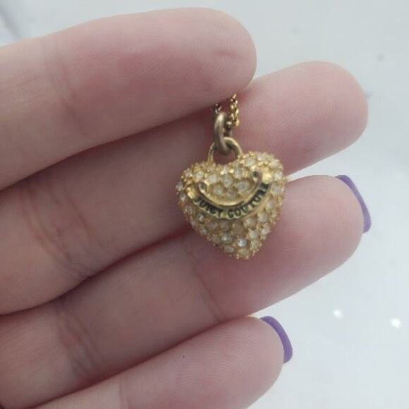 Juicy Couture Trio Of Necklaces - Vintage Y2K Jewelry - Ring Cupcake Heart - Picture 8 of 11